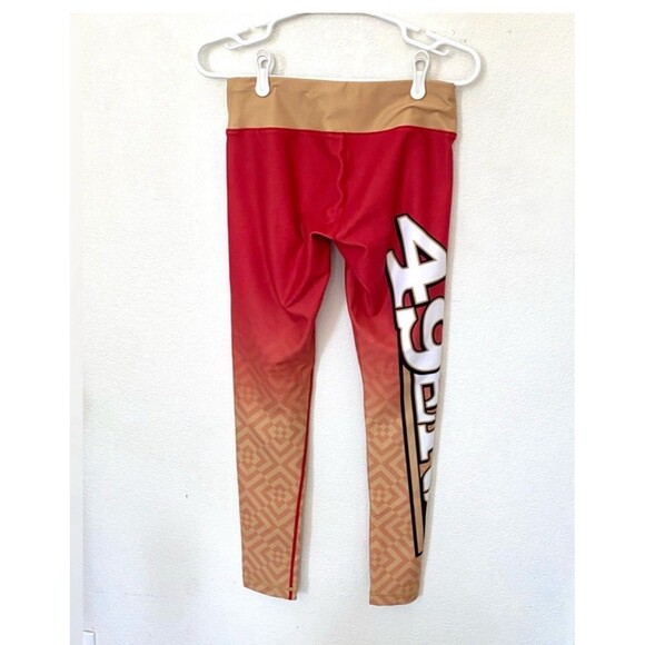 San Francisco 49ers Football Women's Size Medium NFL Scarlet Gradient Leggings - Picture 6 of 9